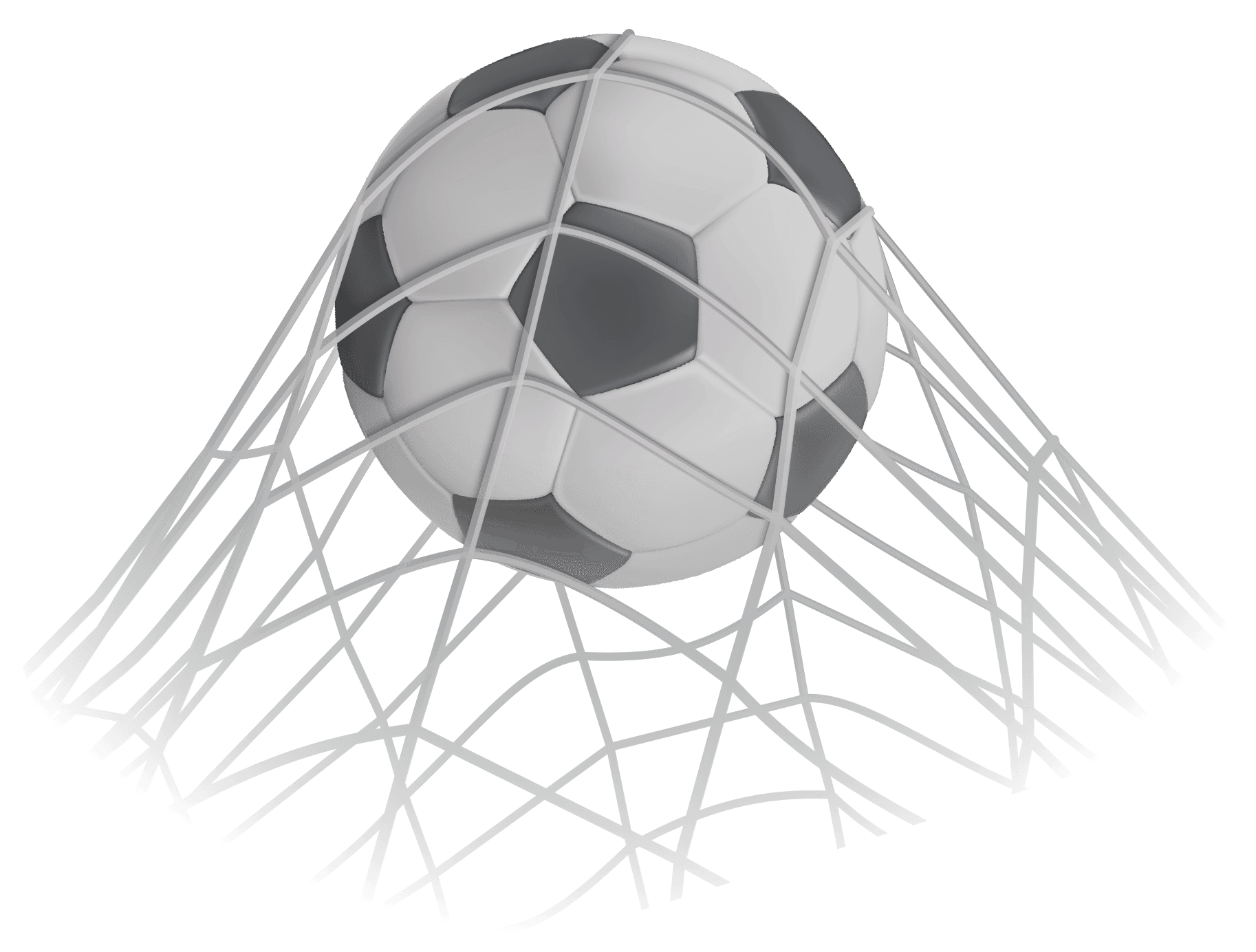 Football at the back of the net